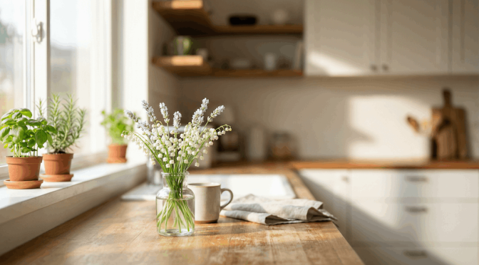 キッチンに似合う香りの花！料理の邪魔をしない花選び